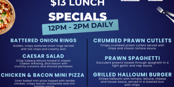 $13 Lunch Specials Jan 2026